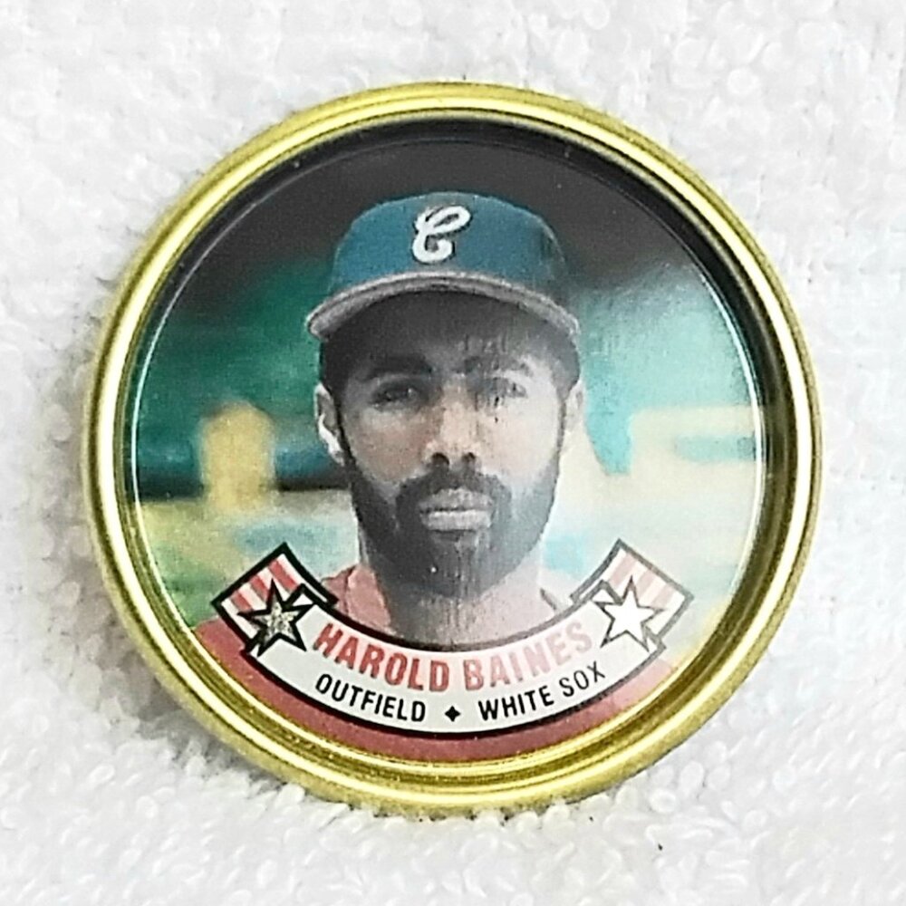 3/$20 Vintage & Mint 1988 Topps MLB Harold Baines 1 1/2" Metal Coin 5/60!!